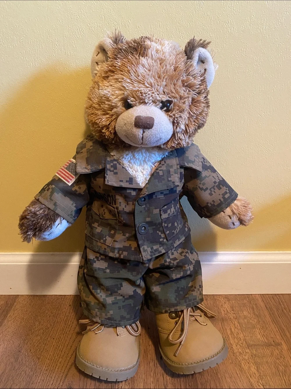 Build-A-Bear Brown Teddy in Camo Outfit